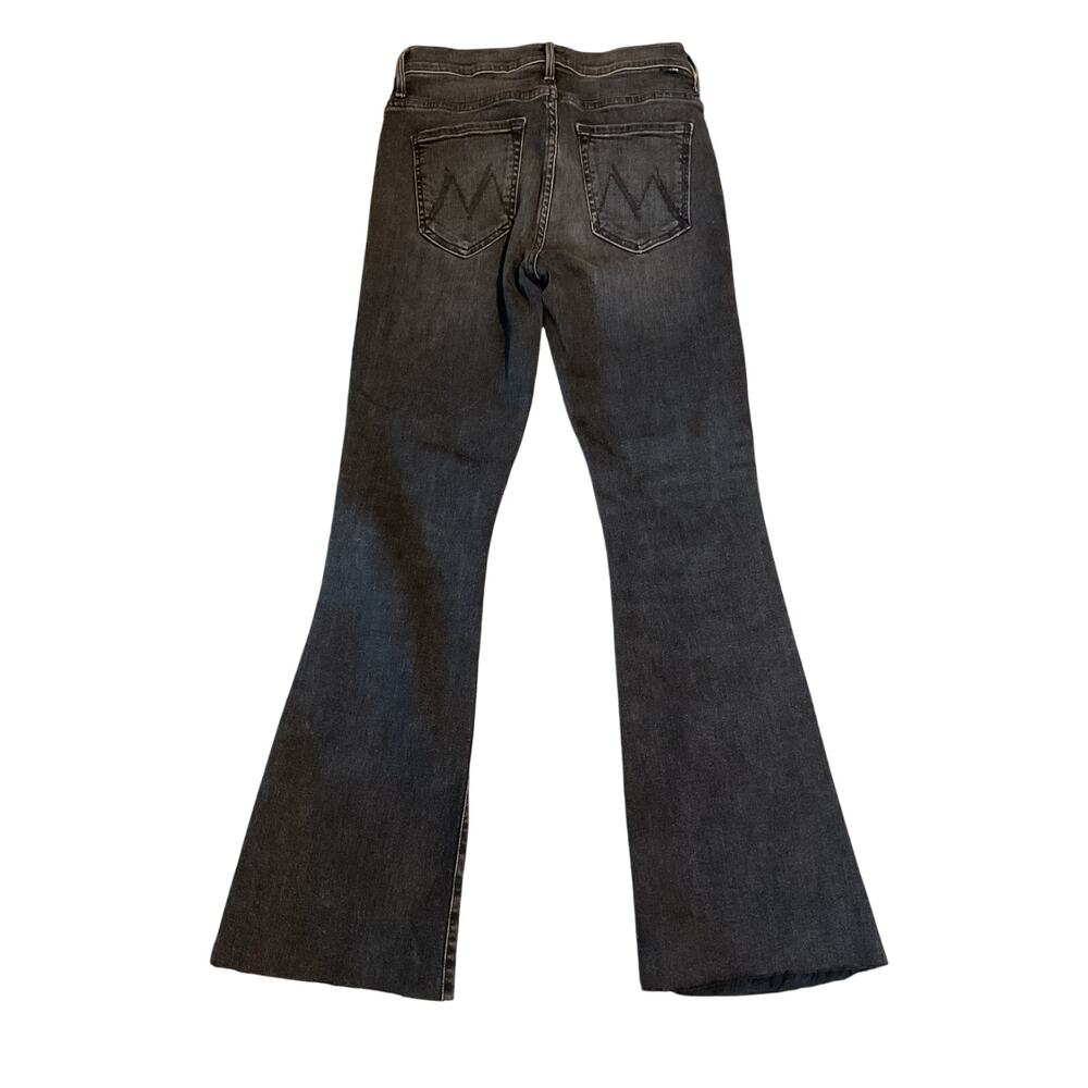 Mother Denim "The Weekender Flare Fray Hem Jean. Black Washed Denim. Size 27 - Picture 2 of 7